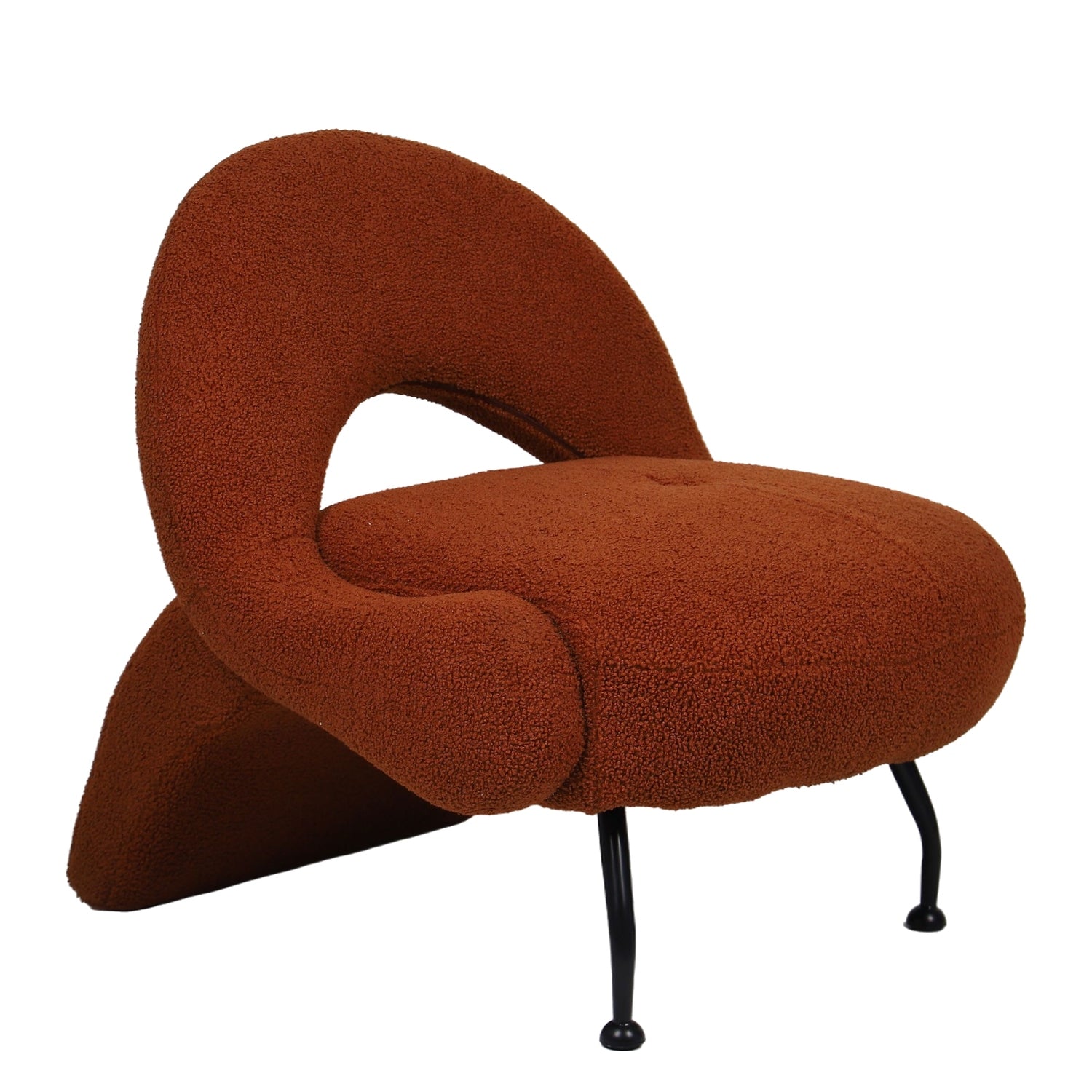 Πολυθρόνα ArteLibre PASIPHAE Πορτοκαλί Ύφασμα/Μέταλλο/Ξύλο 80x86x80cm - Hippiehome.gr