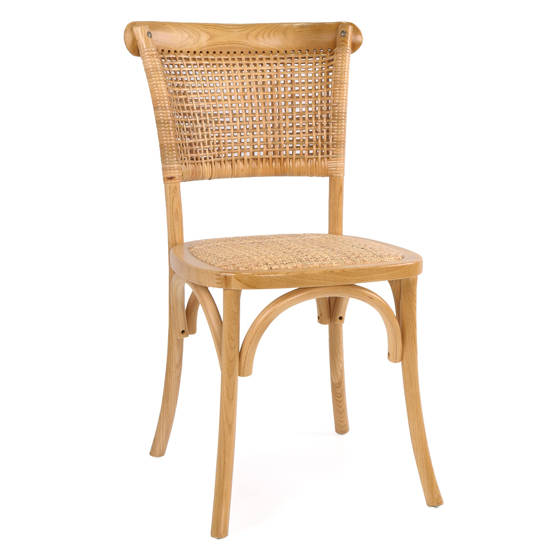 Καρέκλα Επαγγελματική ArteLibre ANANKE Φυσικό Ξύλο/Rattan 44x41x88cm - Hippiehome.gr