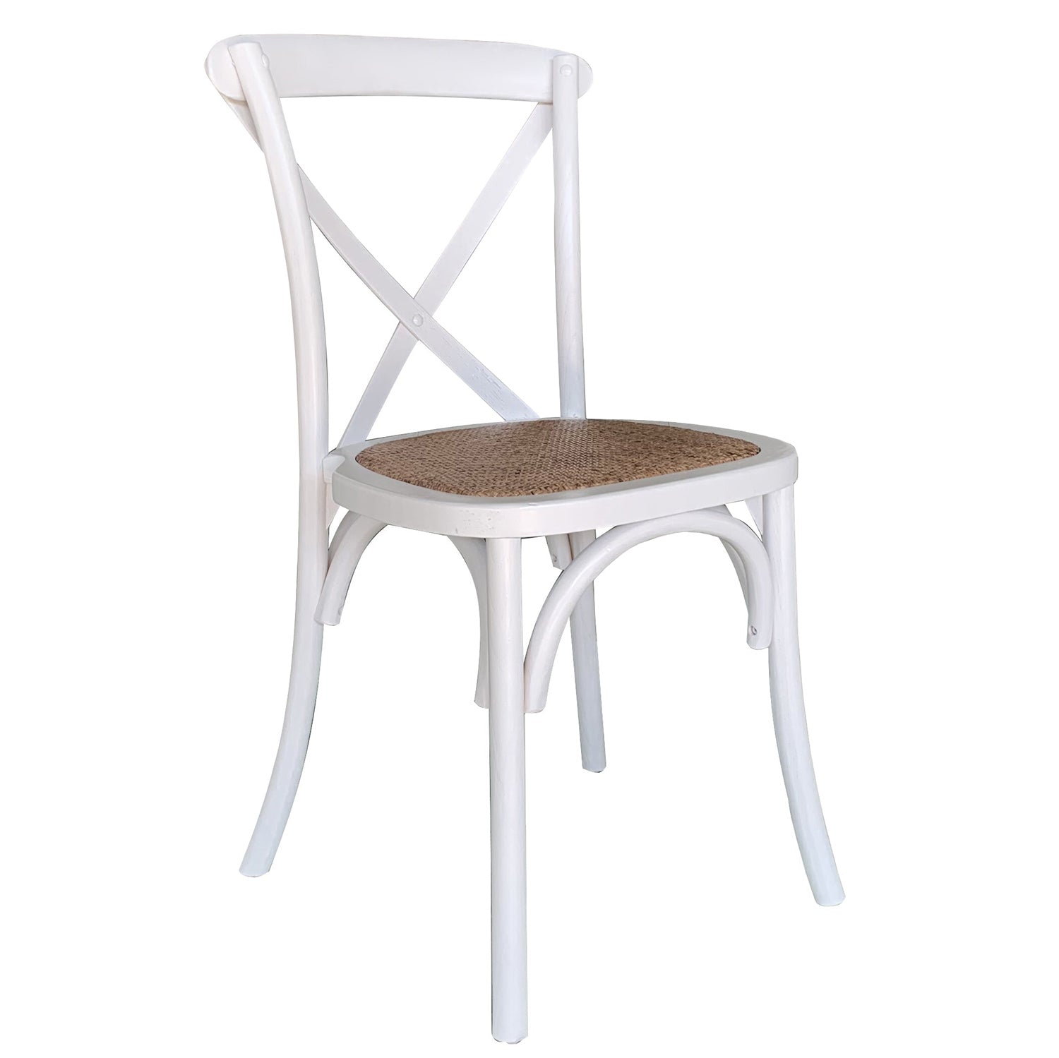 Καρέκλα Επαγγελματική ArteLibre Στοιβαζόμενη JANUS Λευκό Ξύλο/Rattan 45x42x87cm - Hippiehome.gr