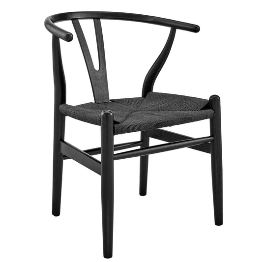 Καρέκλα Επαγγελματική ArteLibre DIONE Μαύρο Ξύλο/Σχοινί 49x42x78cm - Hippiehome.gr