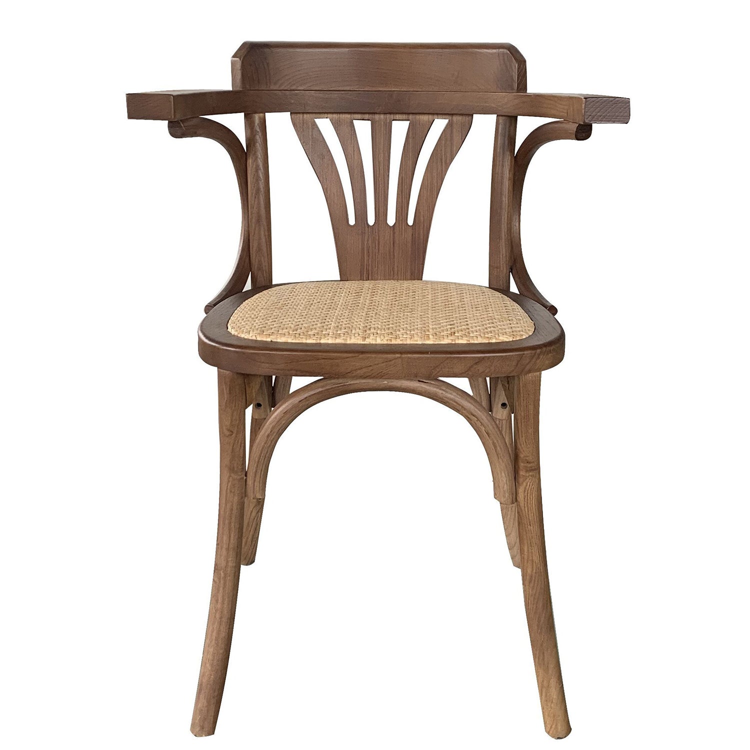 Καρέκλα Επαγγελματική ArteLibre HYPERION Καρυδί Ξύλο/Rattan 45x42x77cm - Hippiehome.gr