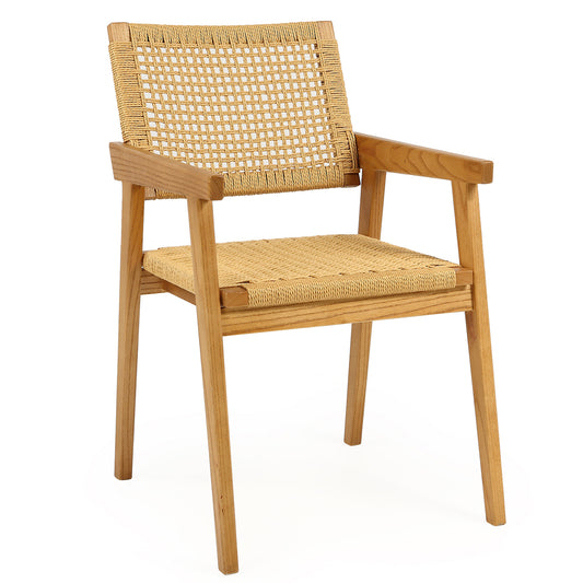 Καρέκλα Επαγγελματική ArteLibre HELIOS Φυσικό Ξύλο/Σχοινί 46x45x83 - Hippiehome.gr