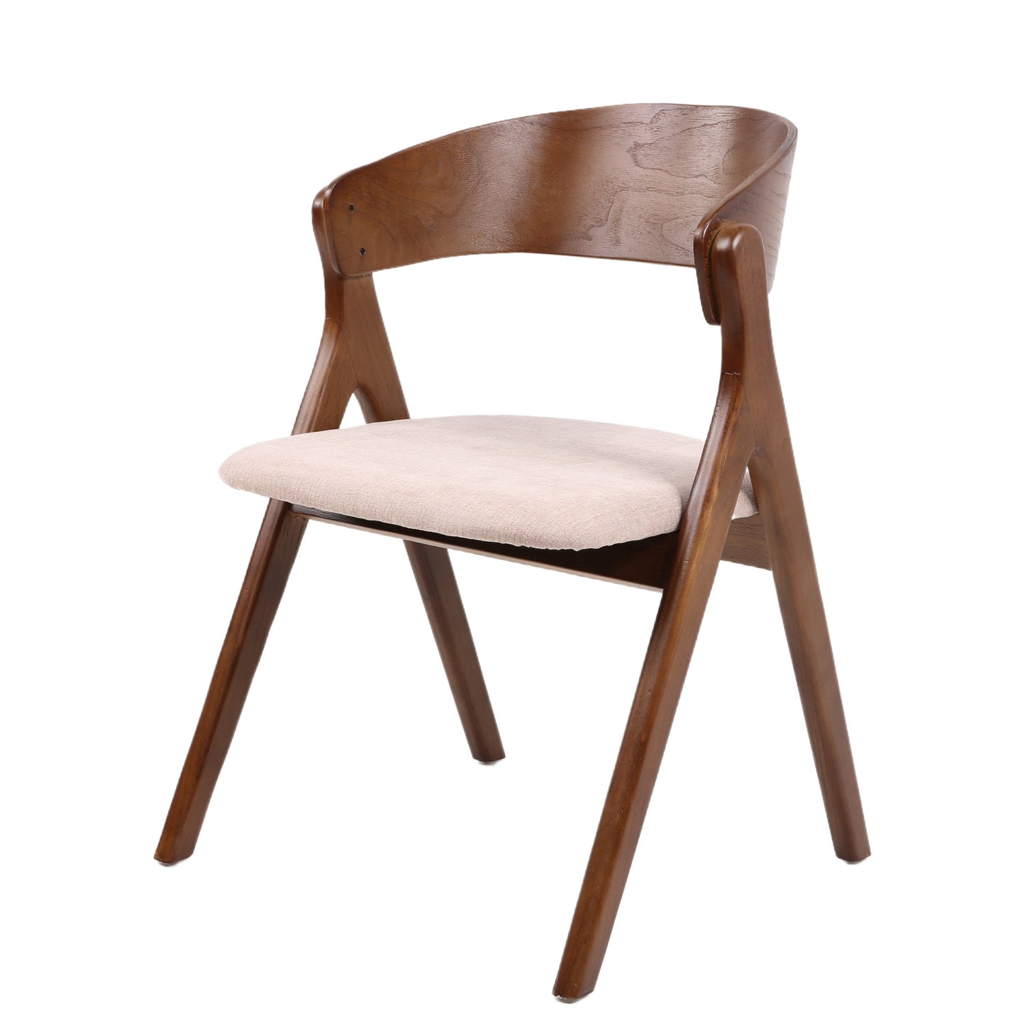 Καρέκλα Τραπεζαρίας ArteLibre LAODICE Καφέ/Καρυδί Ξύλο/Ύφασμα 52.5x56x83cm - Hippiehome.gr
