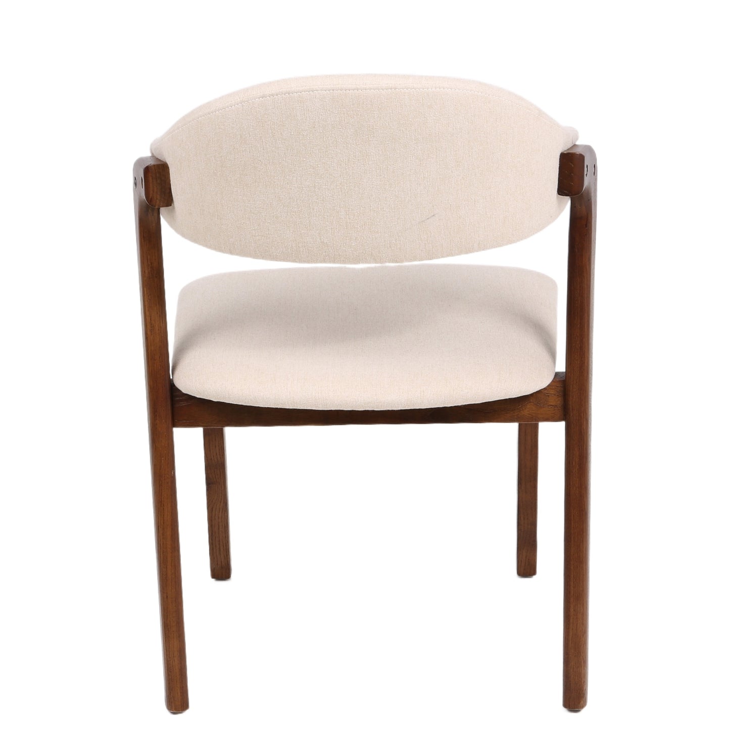 Καρέκλα Τραπεζαρίας ArteLibre ISMENE Μπεζ/Καρυδί Ξύλο/Ύφασμα 52.5x56x83cm - Hippiehome.gr