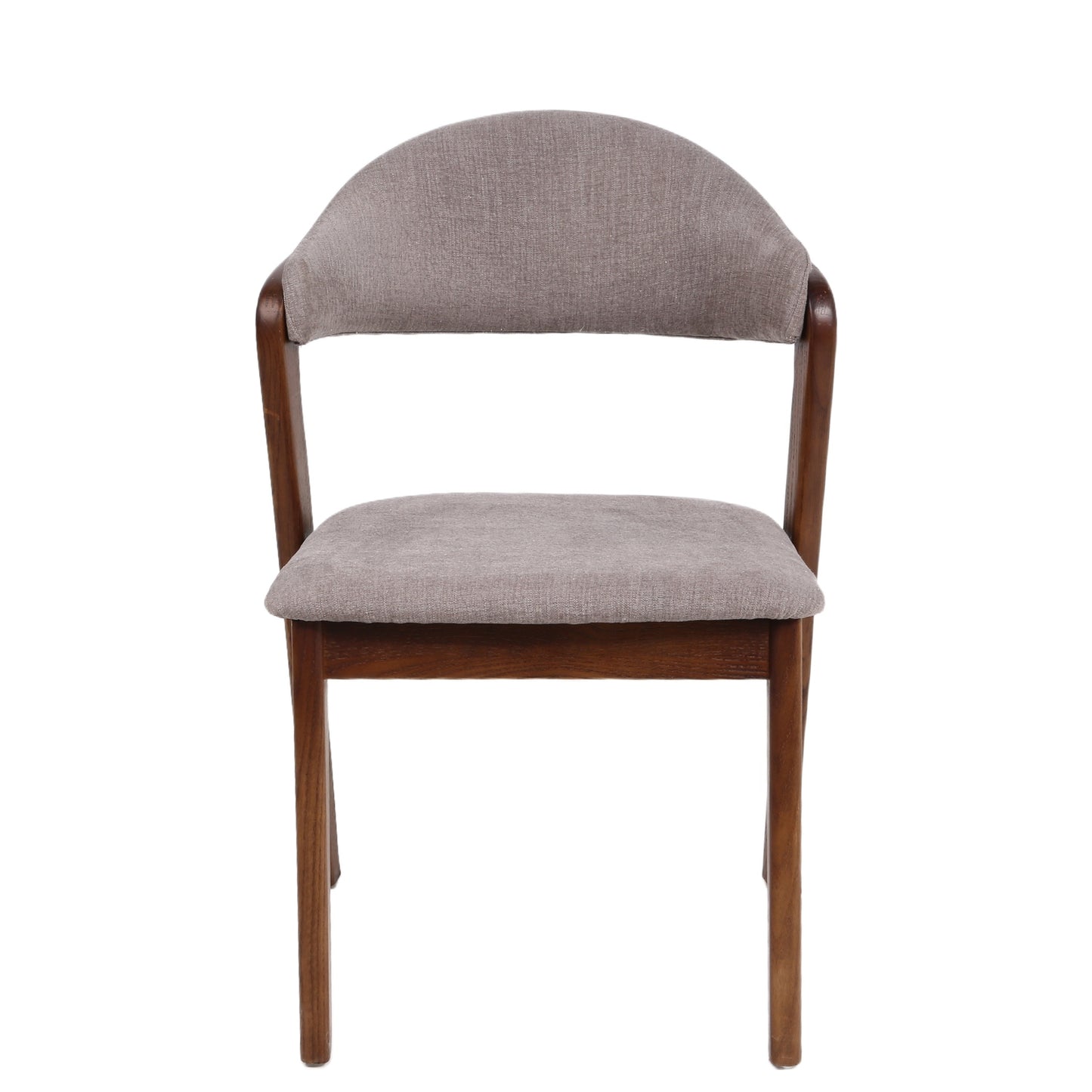 Καρέκλα Τραπεζαρίας ArteLibre ISMENE Γκρι/Καρυδί Ξύλο/Ύφασμα 52.5x56x83cm - Hippiehome.gr