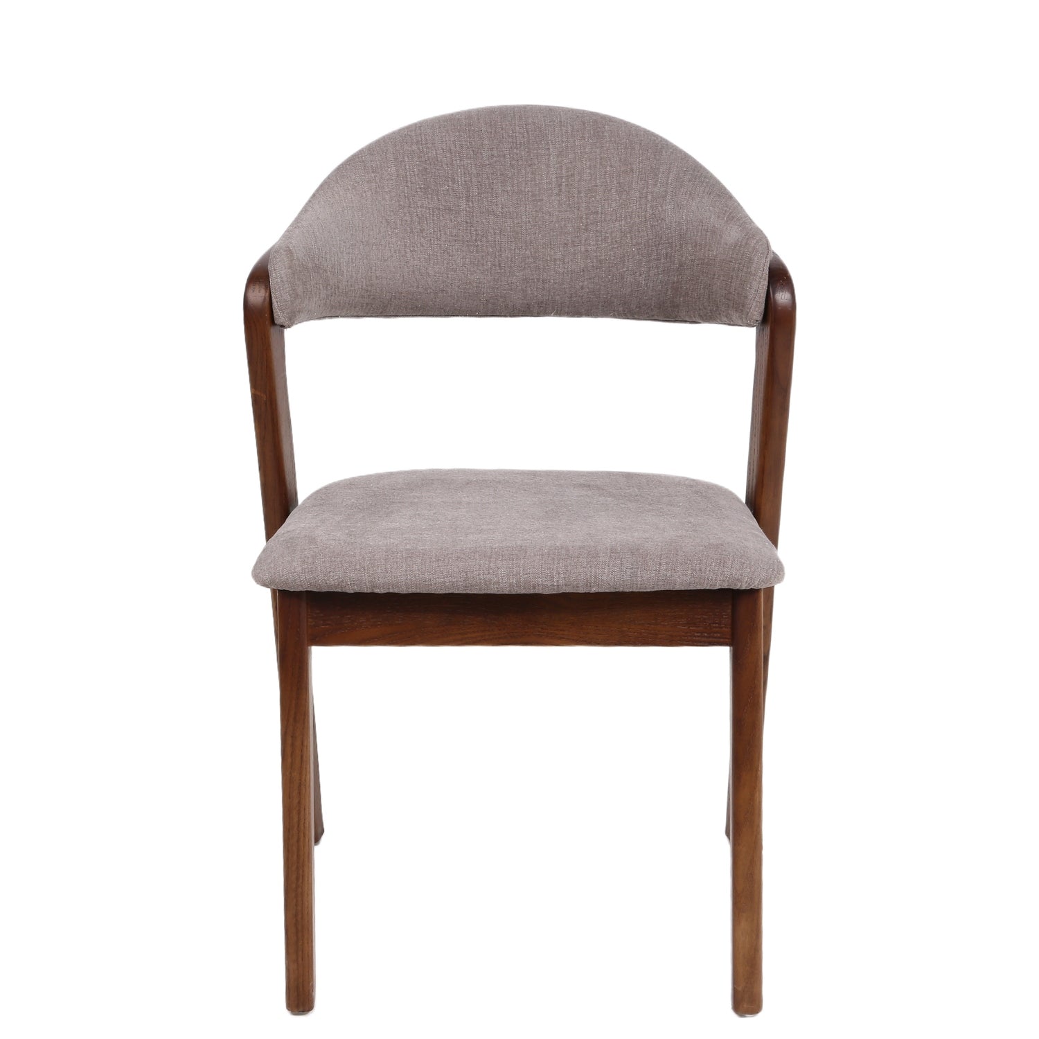 Καρέκλα Τραπεζαρίας ArteLibre ISMENE Γκρι/Καρυδί Ξύλο/Ύφασμα 52.5x56x83cm - Hippiehome.gr