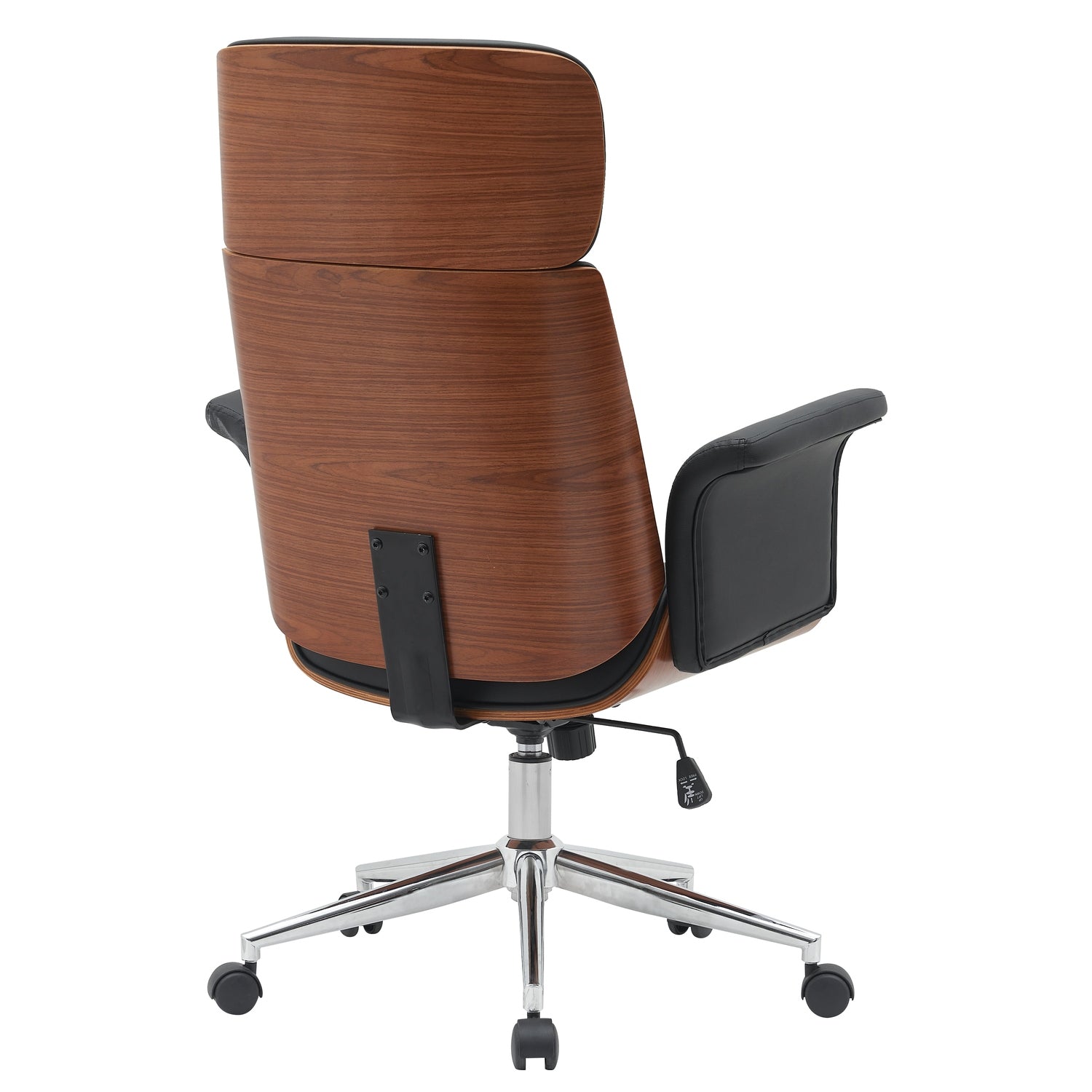 Καρέκλα Γραφείου Διευθυντή ArteLibre TARAK Μαύρο/Καφέ Ξύλο/PU/Αλουμίνιο 75x68x113.5-122cm - Hippiehome.gr