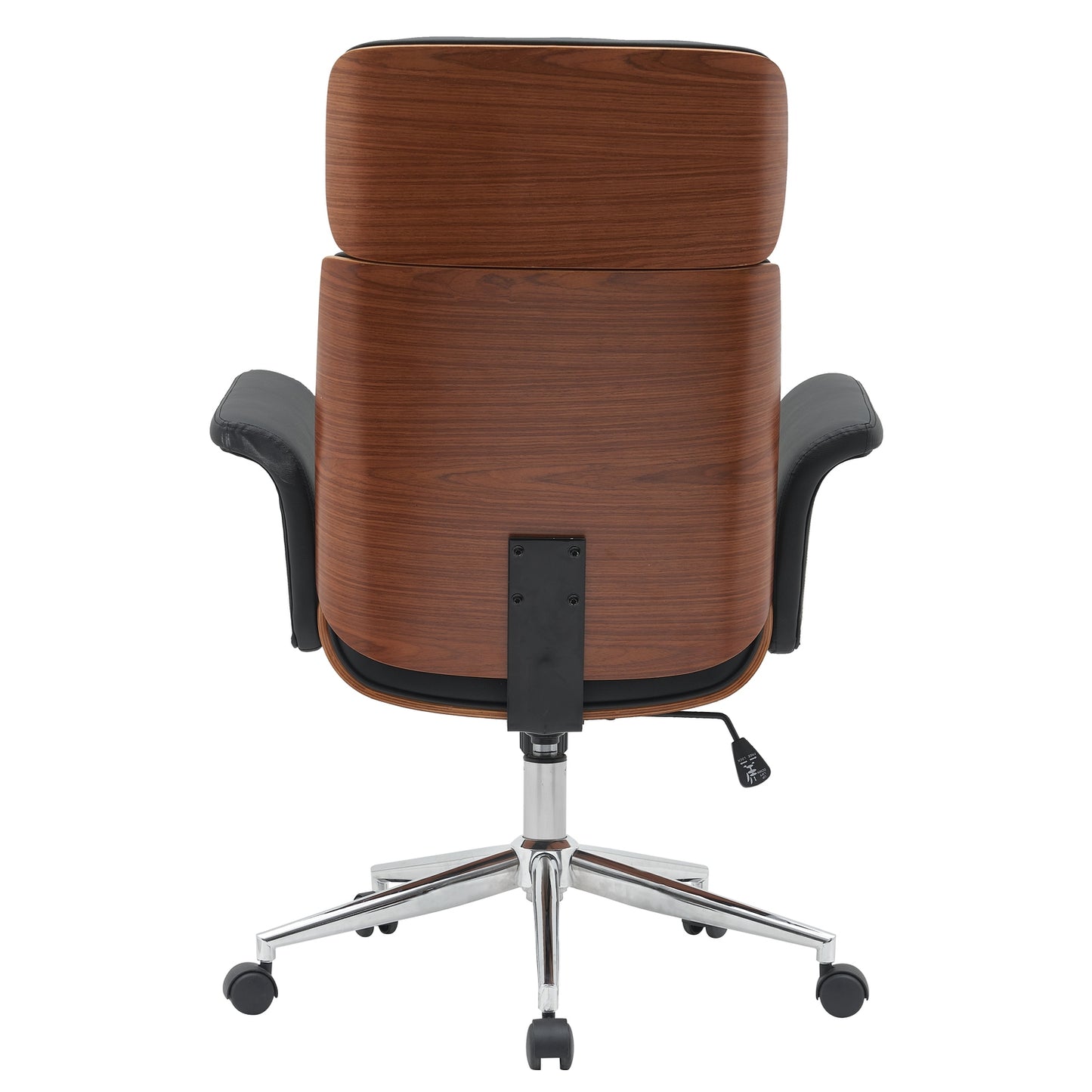 Καρέκλα Γραφείου Διευθυντή ArteLibre TARAK Μαύρο/Καφέ Ξύλο/PU/Αλουμίνιο 75x68x113.5-122cm - Hippiehome.gr