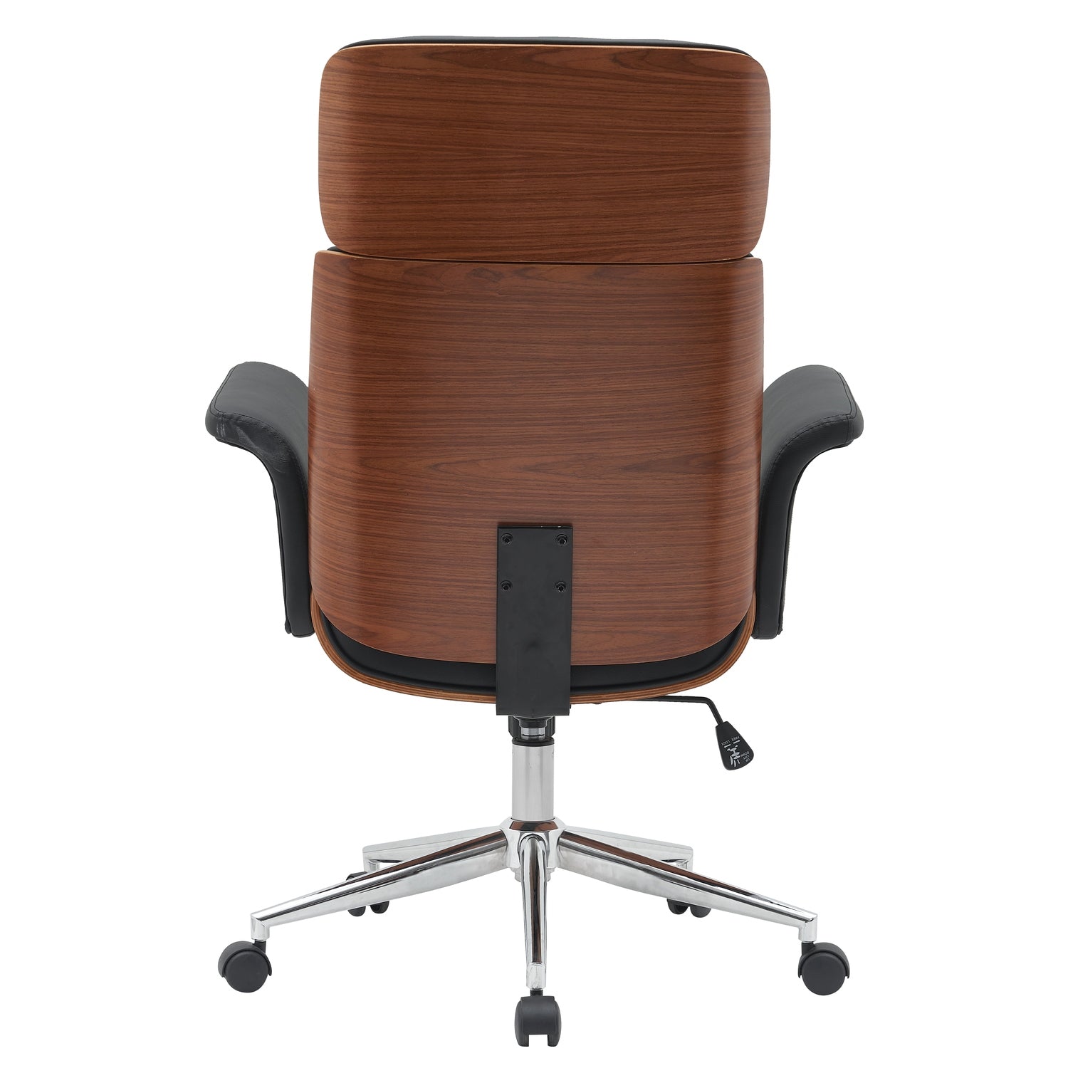 Καρέκλα Γραφείου Διευθυντή ArteLibre TARAK Μαύρο/Καφέ Ξύλο/PU/Αλουμίνιο 75x68x113.5-122cm - Hippiehome.gr