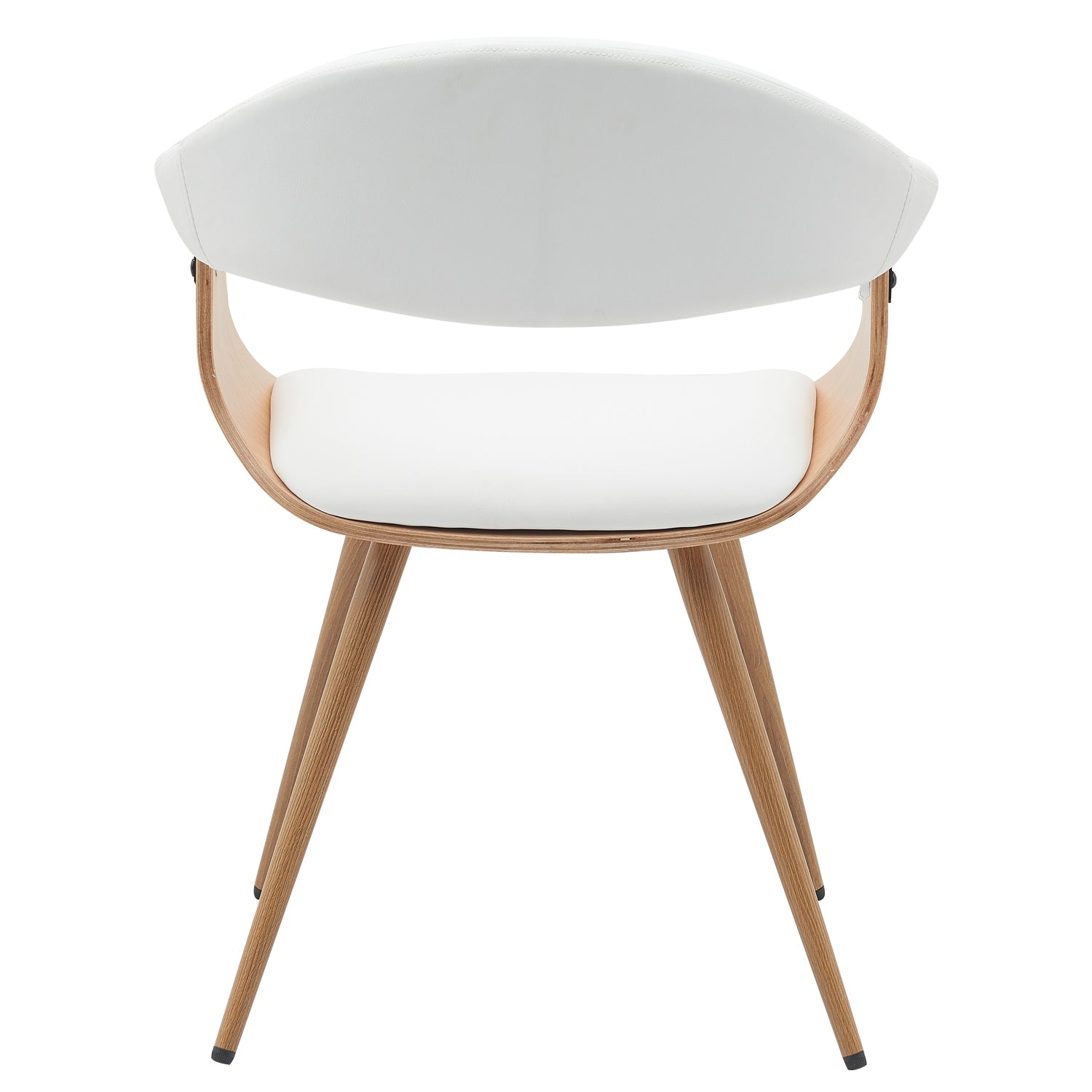 Καρέκλα Επισκέπτη ArteLibre DEVRA Λευκό/Φυσικό Ξύλο/PU/Μέταλλο 55.5x53.5x77cm - Hippiehome.gr