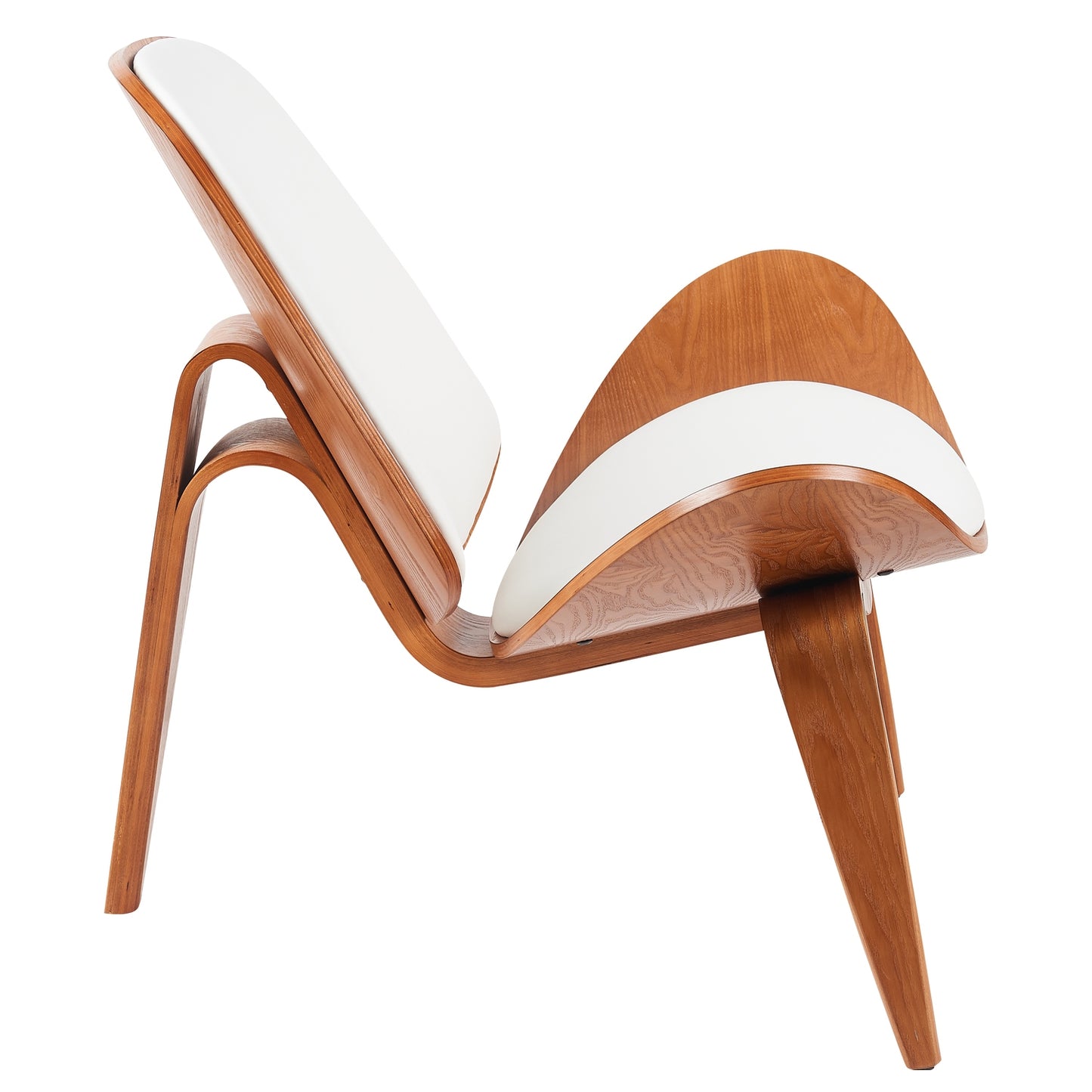 Πολυθρόνα ArteLibre THALOR Λευκό/Καφέ Ξύλο/PU 90x76.5x74.5cm - Hippiehome.gr