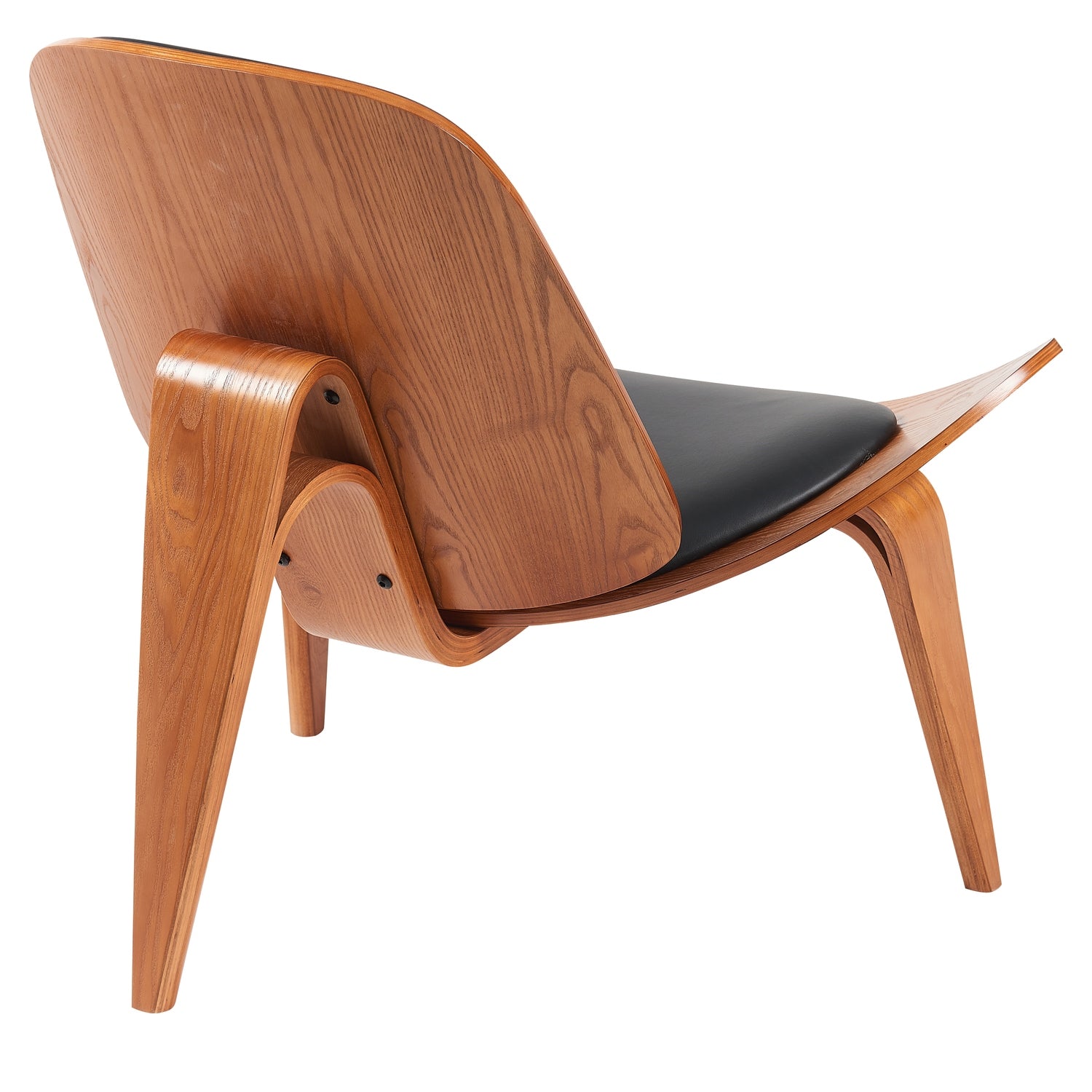 Πολυθρόνα ArteLibre THALOR Μαύρο/Καφέ Ξύλο/PU 90x76.5x74.5cm - Hippiehome.gr