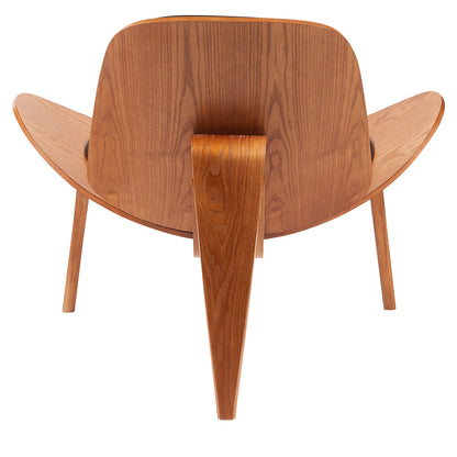 Πολυθρόνα ArteLibre THALOR Μαύρο/Καφέ Ξύλο/PU 90x76.5x74.5cm - Hippiehome.gr