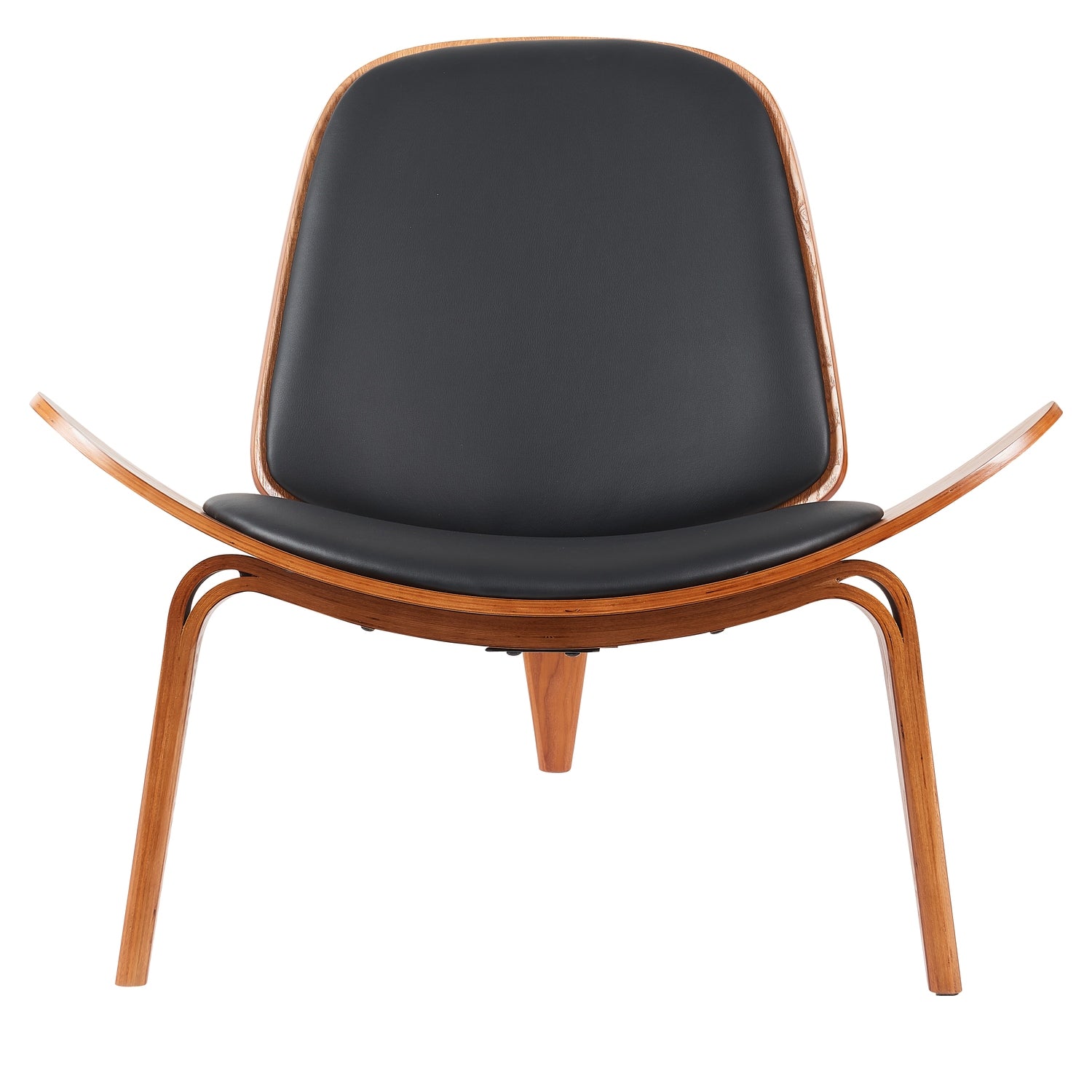 Πολυθρόνα ArteLibre THALOR Μαύρο/Καφέ Ξύλο/PU 90x76.5x74.5cm - Hippiehome.gr