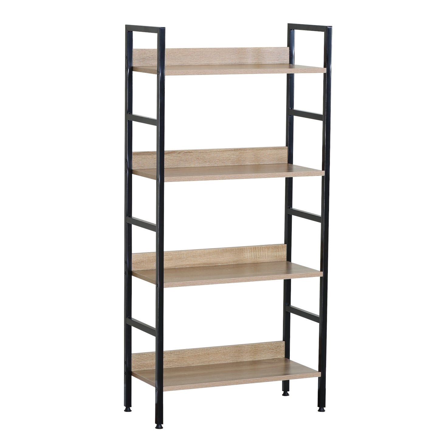 Ραφιέρα ArteLibre TYNDALL Με 4 Ράφια 60X27.6X126cm Δρυς/Μαύρο Μοριοσανίδα/Μέταλλο - Hippiehome.gr