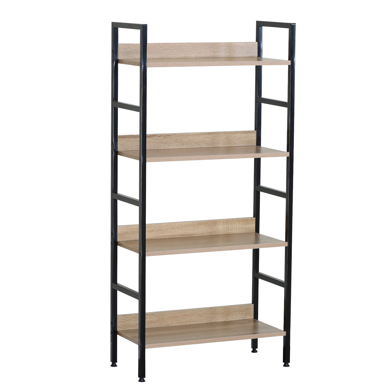 Ραφιέρα ArteLibre TYNDALL Με 4 Ράφια 60X27.6X126cm Δρυς/Μαύρο Μοριοσανίδα/Μέταλλο - Hippiehome.gr