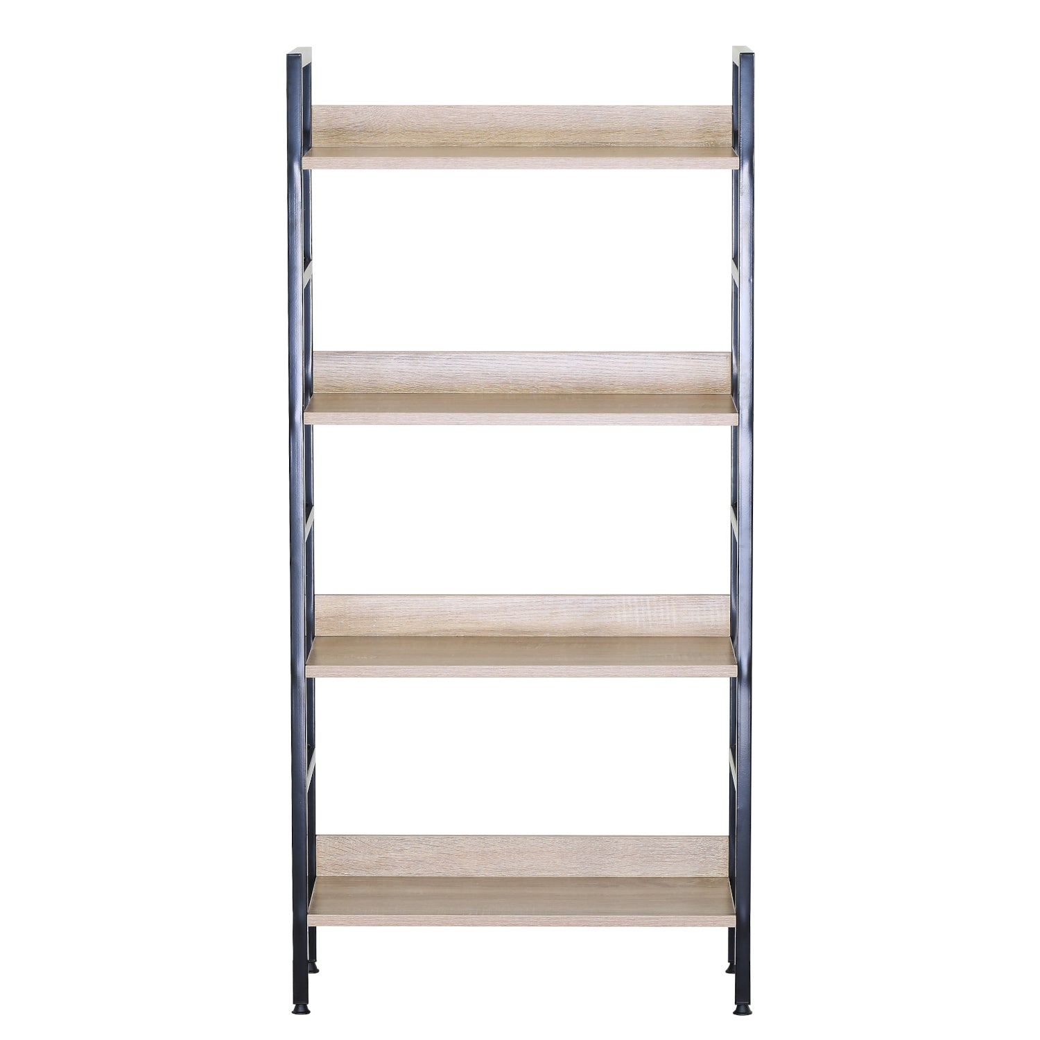 Ραφιέρα ArteLibre TYNDALL Με 4 Ράφια 60X27.6X126cm Δρυς/Μαύρο Μοριοσανίδα/Μέταλλο - Hippiehome.gr