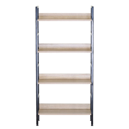 Ραφιέρα ArteLibre TYNDALL Με 4 Ράφια 60X27.6X126cm Δρυς/Μαύρο Μοριοσανίδα/Μέταλλο - Hippiehome.gr
