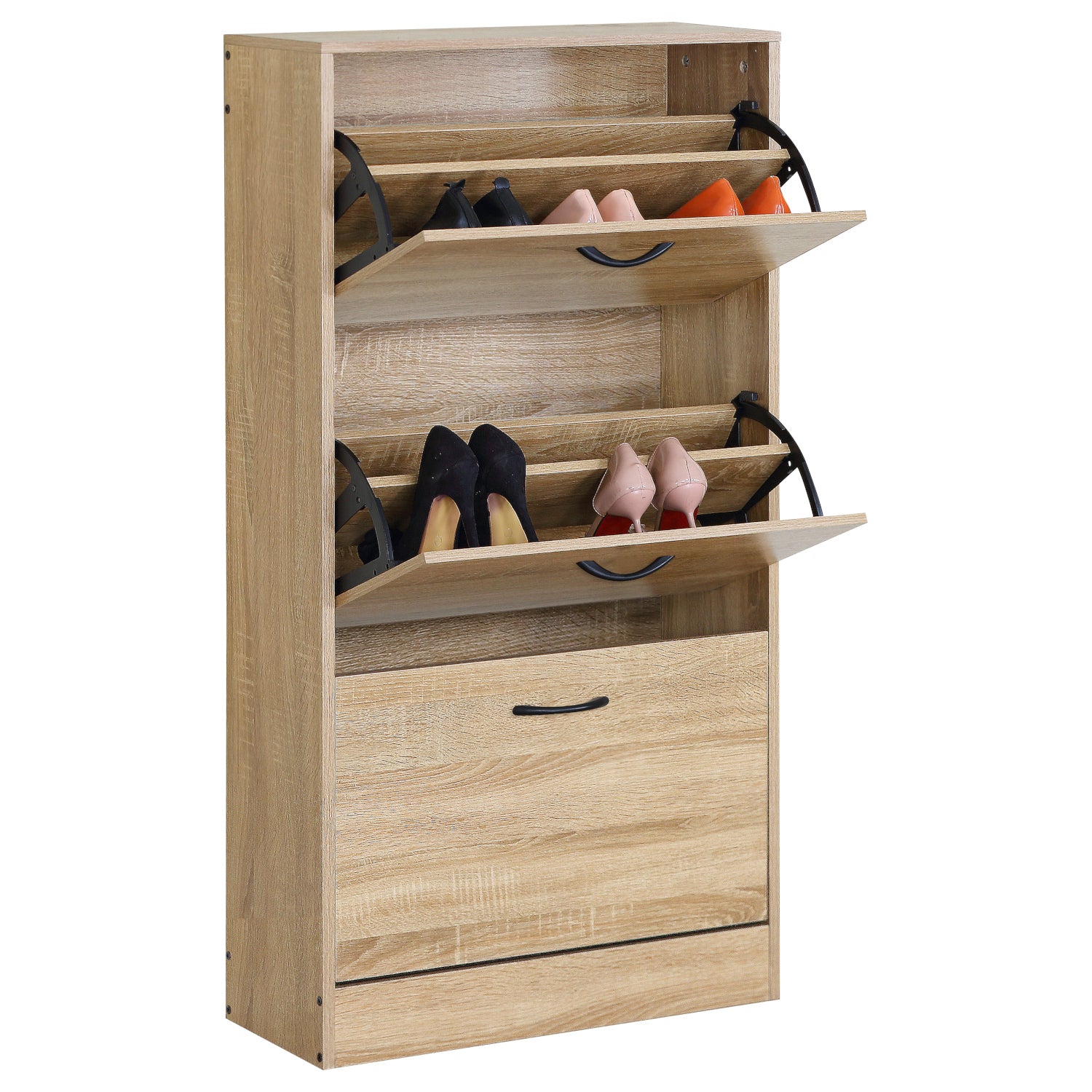 Παπουτσοθήκη ArteLibre BRANTLEY Δρυς Μοριοσανίδα 60x24x116cm - Hippiehome.gr