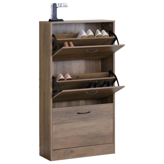 Παπουτσοθήκη ArteLibre BRANTLEY Elm Wood Μοριοσανίδα 60x24x116cm - Hippiehome.gr
