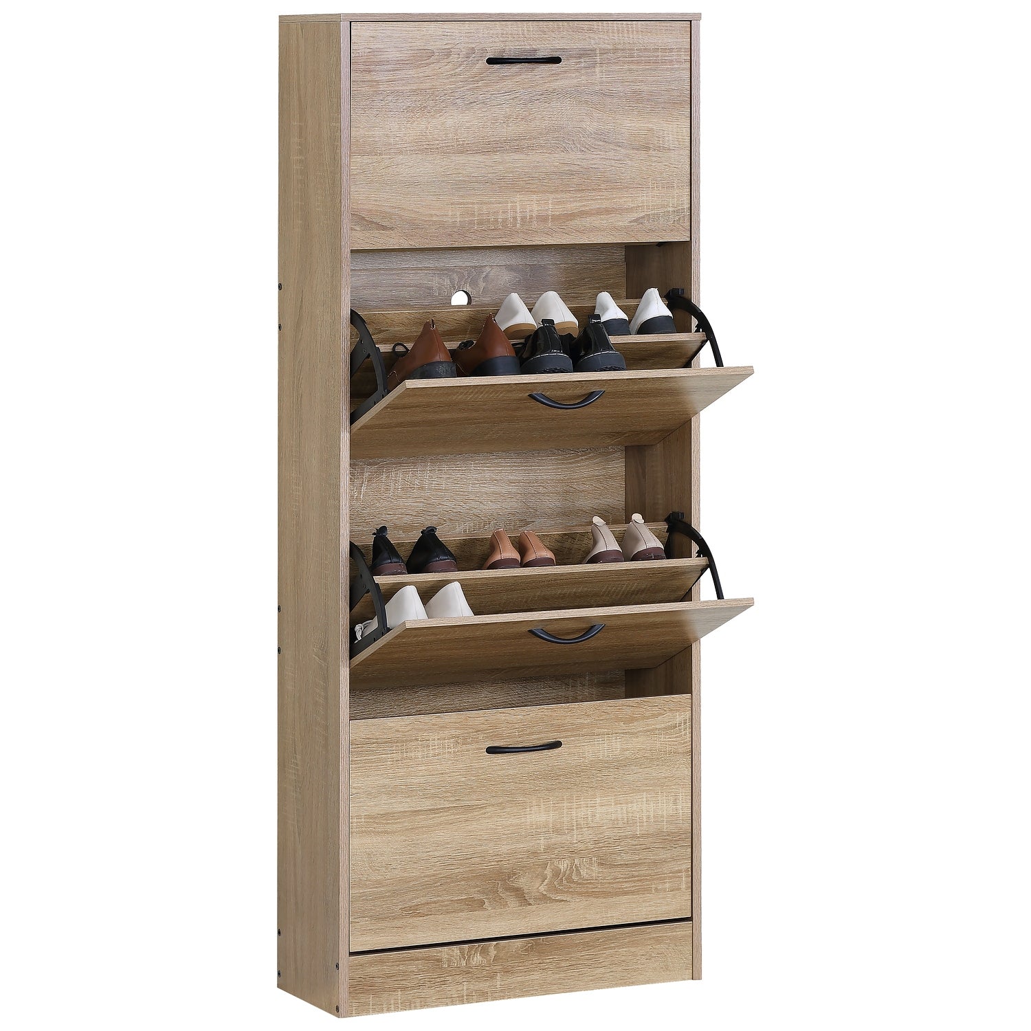 Παπουτσοθήκη ArteLibre BRANTLEY Δρυς Μοριοσανίδα 60x24x150cm - Hippiehome.gr