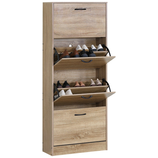 Παπουτσοθήκη ArteLibre BRANTLEY Δρυς Μοριοσανίδα 60x24x150cm - Hippiehome.gr