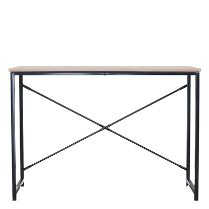 Γραφείο ArteLibre HALDEN Δρυς/Μαύρο Μοριοσανίδα/Μέταλλο 100x40x70cm - Hippiehome.gr