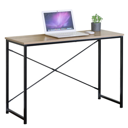 Γραφείο ArteLibre HALDEN Δρυς/Μαύρο Μοριοσανίδα/Μέταλλο 100x40x70cm - Hippiehome.gr