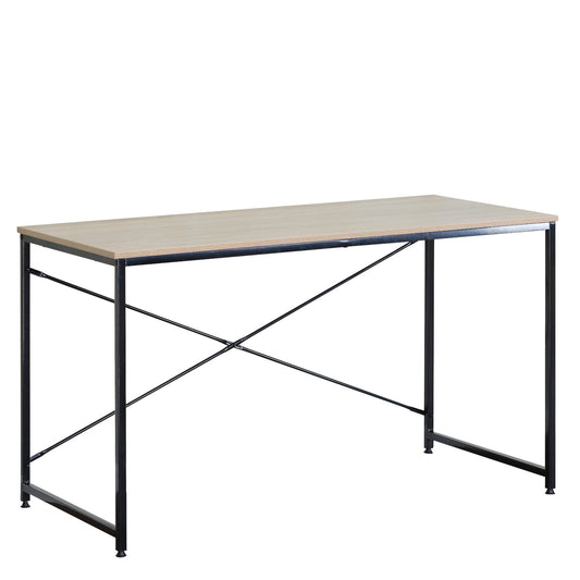 Γραφείο ArteLibre IVERTON Δρυς/Μαύρο Μοριοσανίδα/Μέταλλο 120x60x70cm - Hippiehome.gr