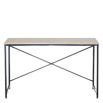 Γραφείο ArteLibre IVERTON Δρυς/Μαύρο Μοριοσανίδα/Μέταλλο 120x60x70cm - Hippiehome.gr