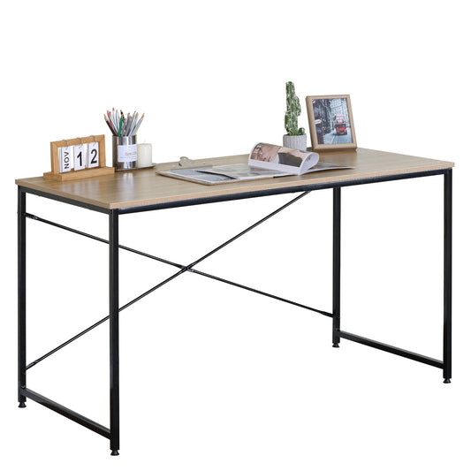 Γραφείο ArteLibre IVERTON Δρυς/Μαύρο Μοριοσανίδα/Μέταλλο 120x60x70cm - Hippiehome.gr