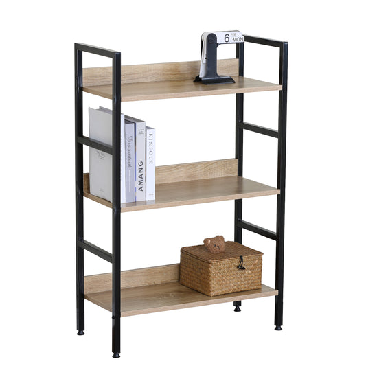 Ραφιέρα ArteLibre MARWOOD Δρυς/Μαύρο Μοριοσανίδα/Μέταλλο 60x27.6x93cm - Hippiehome.gr