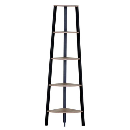 Βιβλιοθήκη ArteLibre PENDRYN Δρυς/Μαύρο Μοριοσανίδα/Μέταλλο 53.4x37.8x160.3cm - Hippiehome.gr