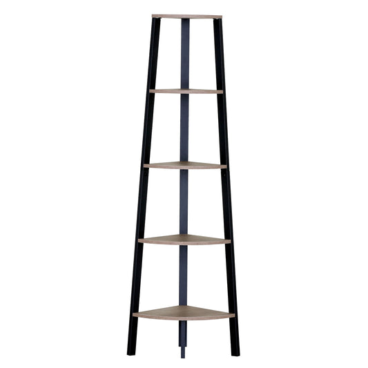 Βιβλιοθήκη ArteLibre PENDRYN Δρυς/Μαύρο Μοριοσανίδα/Μέταλλο 53.4x37.8x160.3cm - Hippiehome.gr