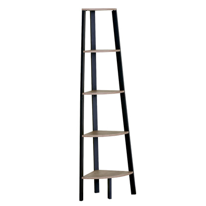 Βιβλιοθήκη ArteLibre PENDRYN Δρυς/Μαύρο Μοριοσανίδα/Μέταλλο 53.4x37.8x160.3cm - Hippiehome.gr