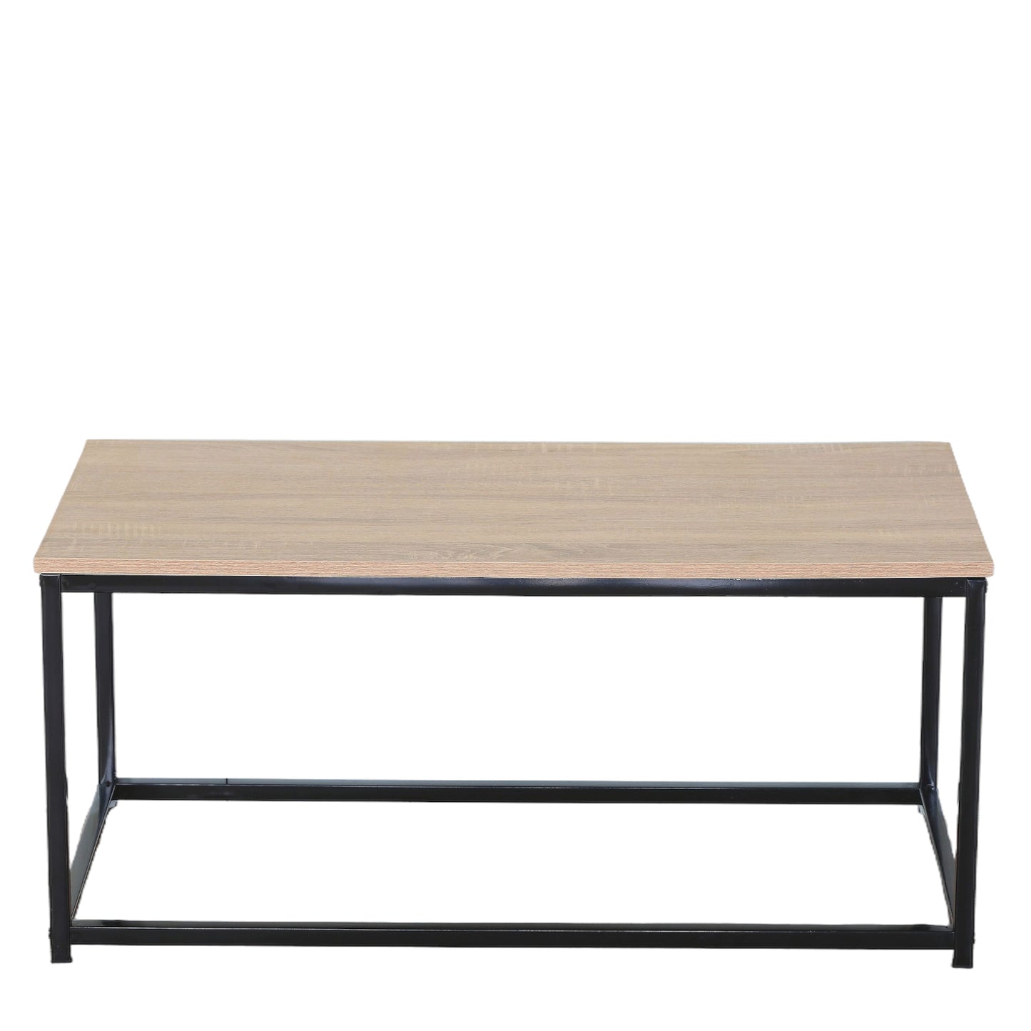 Τραπεζάκι Σαλονιού ArteLibre QUENLEY Δρυς/Μαύρο Μοριοσανίδα/Μέταλλο 90x48x40cm - Hippiehome.gr