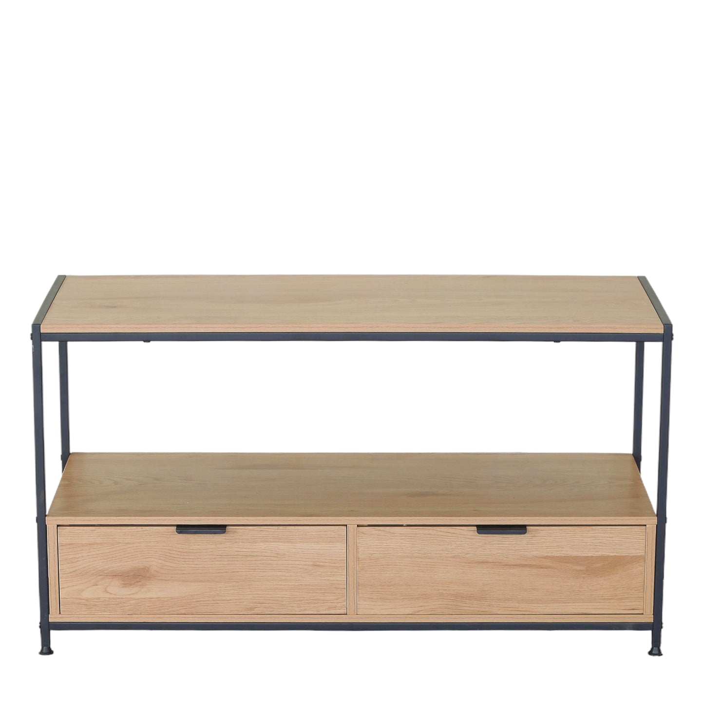 Τραπεζάκι Σαλονιού ArteLibre WEXLEY Δρυς/Μαύρο Μοριοσανίδα/Μέταλλο 100x40x50cm - Hippiehome.gr