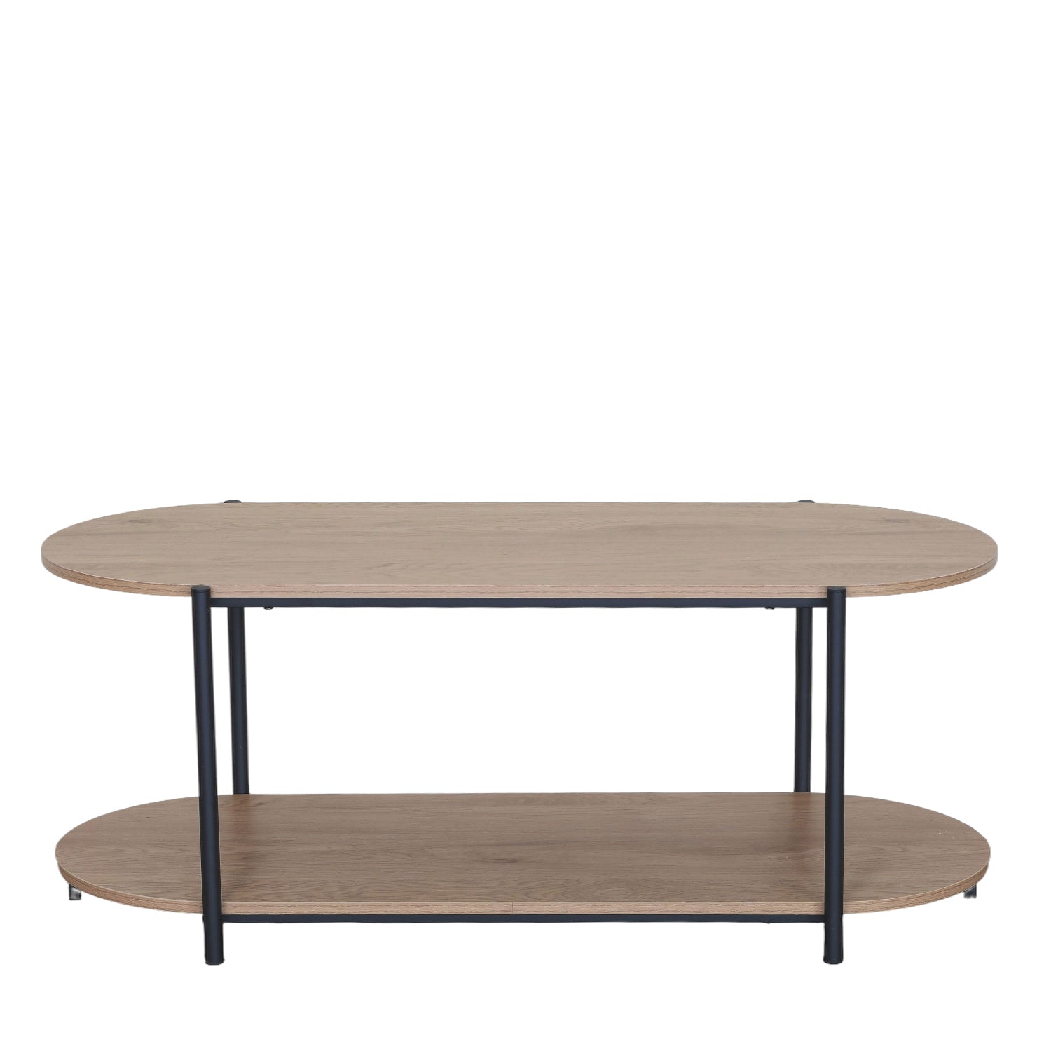 Τραπεζάκι Σαλονιού ArteLibre ARDENMOOR Δρυς/Μαύρο Μοριοσανίδα/Μέταλλο 115x50x45cm - Hippiehome.gr