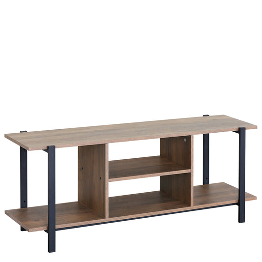 Έπιπλο Τηλεόρασης ArteLibre PENWYN Καφέ/Μαύρο Μοριοσανίδα/Μέταλλο 120x35x46cm - Hippiehome.gr