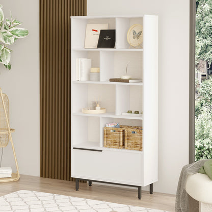 Bookcase ArteLibre MELLS White Chipboard/Metal 29.5x83.9x175.6cm