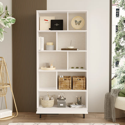 Bookcase ArteLibre MELLS White Chipboard/Metal 29.5x83.9x175.6cm