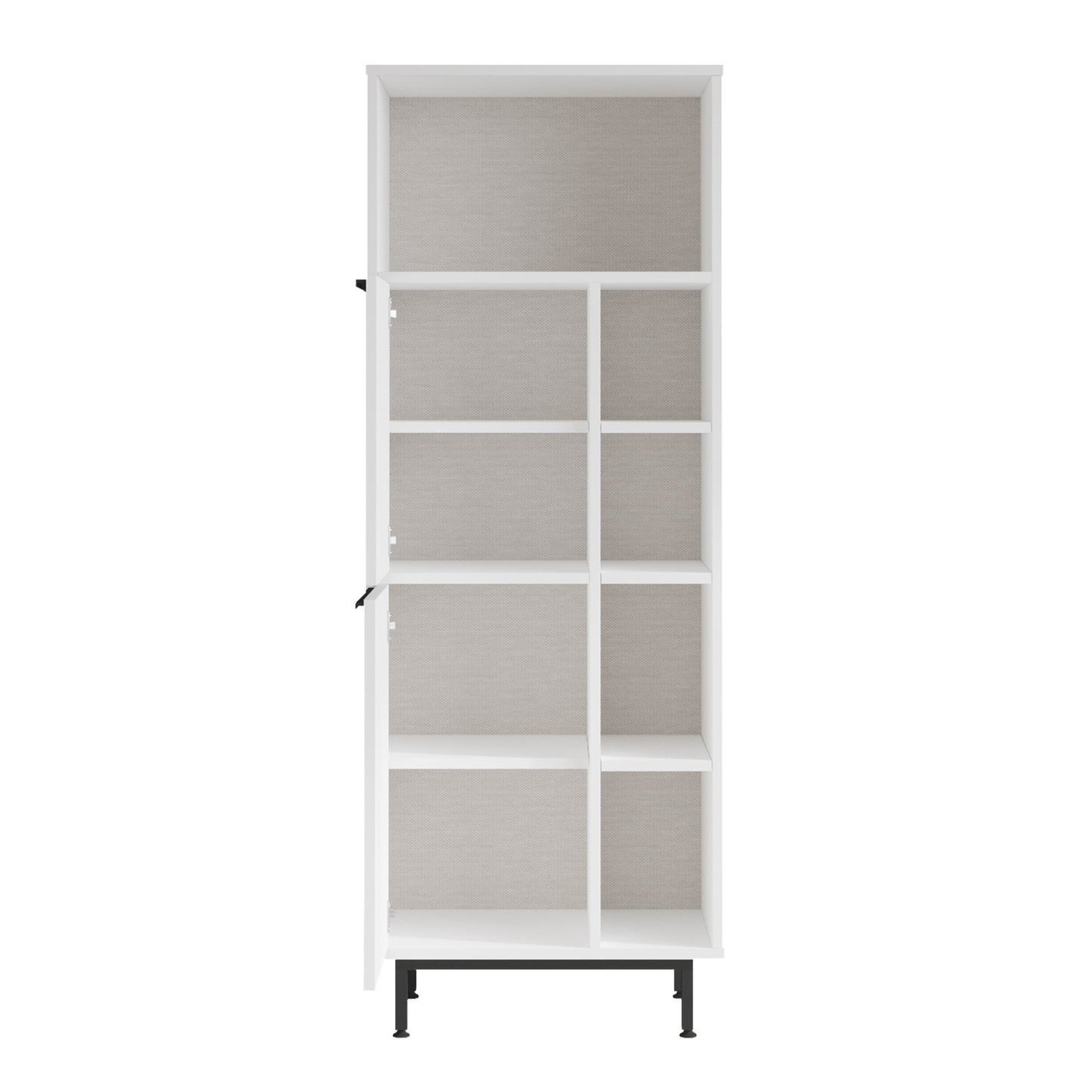 ArteLibre LIZARD Food Cabinet White Chipboard/Metal 60x35.5x161.6cm