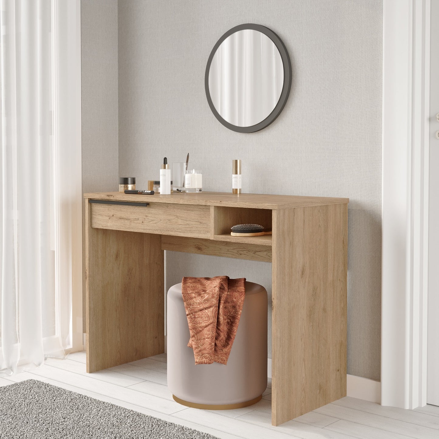 Toilet ArteLibre DEVON Natural Chipboard/Metal/Glass 100x44.5x75cm