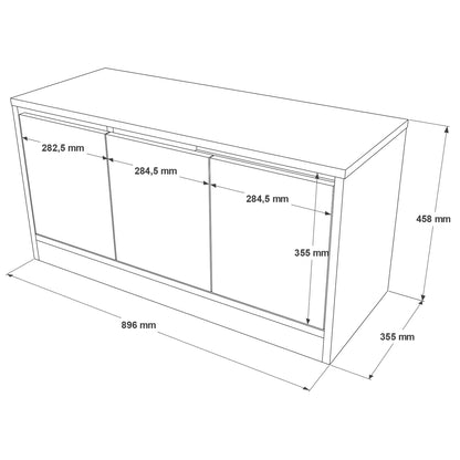 Έπιπλο Εισόδου ArteLibre CROFTON Λευκό Μοριοσανίδα 89.6x35.5x45.8cm - Hippie Home 