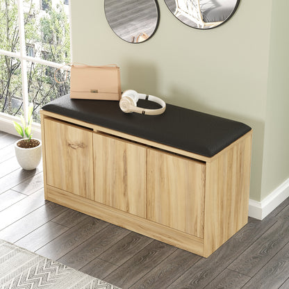 ArteLibre Entrance Furniture CROFTON Natural Chipboard 89.6x35.5x45.8cm