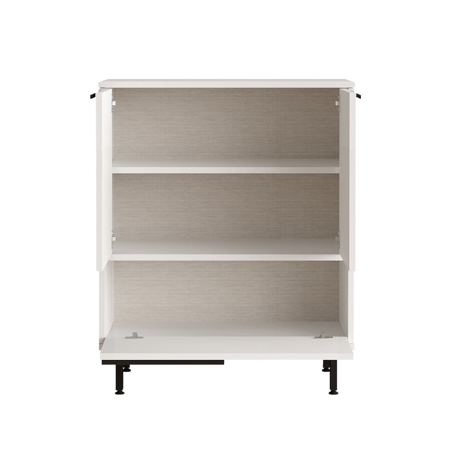 Multipurpose Cabinet ArteLibre ERITH White Chipboard/Metal 35.5x74.8x90.4cm