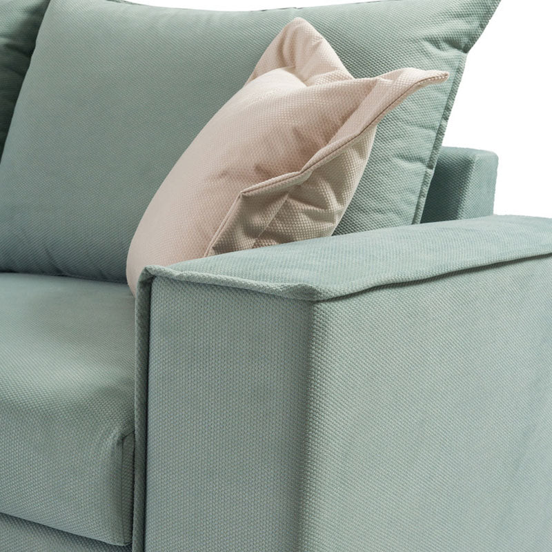 Γωνιακός καναπές δεξιά γωνία Romantic pakoworld ύφασμα Ciel-Cream 290x235x95εκ - Hippiehome.gr