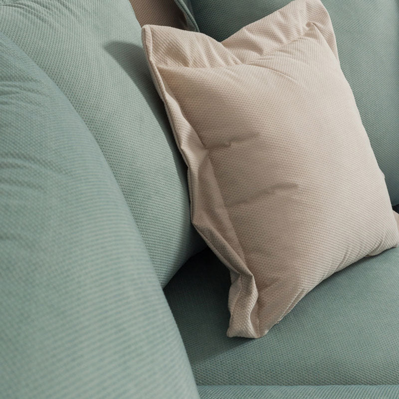 Γωνιακός καναπές δεξιά γωνία Romantic pakoworld ύφασμα Ciel-Cream 290x235x95εκ - Hippiehome.gr