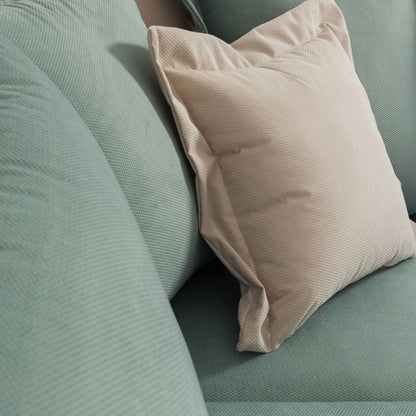 Γωνιακός καναπές δεξιά γωνία Romantic pakoworld ύφασμα Ciel-Cream 290x235x95εκ - Hippiehome.gr
