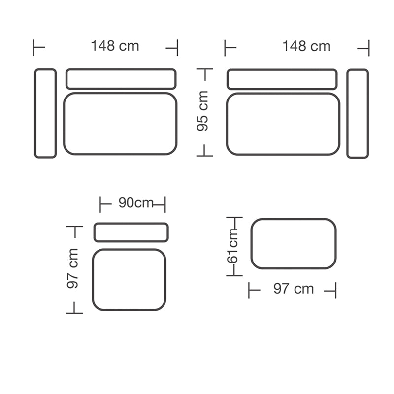 Πολυμορφικός-αναστρέψιμος καναπές London pakoworld ανοιχτό γκρι ύφασμα με μαξιλάρια σε ποντικί απόχρωση 296x246x95εκ - Hippiehome.gr